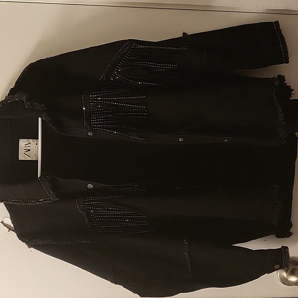 Zara Fringe Jean jacket size M - Picture 8 of 13